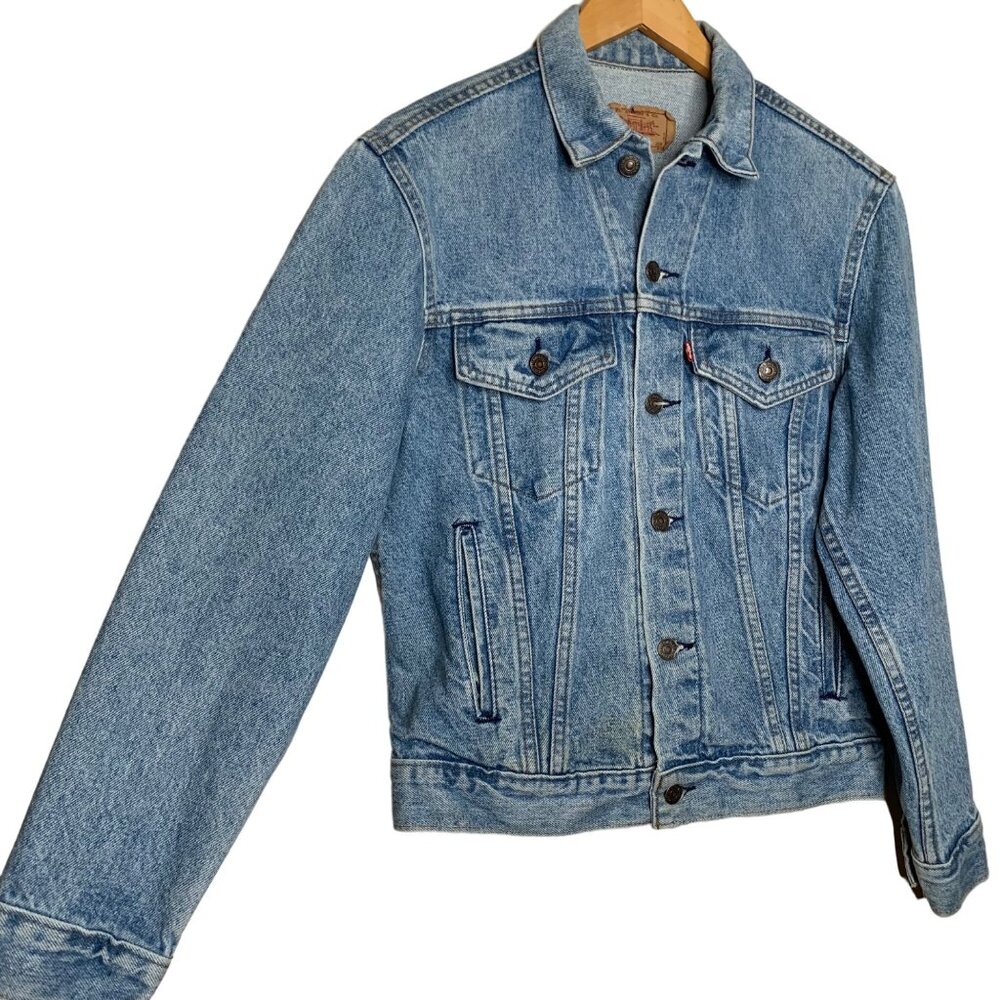 Vintage Levi's 70506 Denim Jacket Jean Stone Wash Button Front Size Medium - Picture 2 of 9